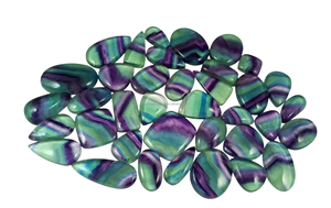 Cabochon en Fluorite Naturelle Taillée à Dos Plat 20-35mm pour la Fabrication de Bijoux, Bagues, Bracelets et Décoration Intérieure - Product Image 4