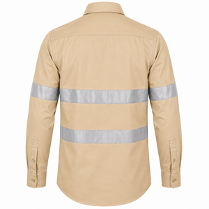 High Quality Men Safety Wear <b>Shirt</b> High Visibility Reflective Bands Button Front Utility Pockets Custom Mining Wear <b>Shirt</b> - Product Image 2