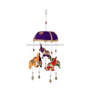 Carillons éoliens d'éléphant suspendus en gros directs d'usine avec un design classique et attrayant adapté au décor de balcon de fenêtre - Product Image 2