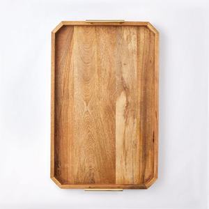Bandejas para servir seguras para alimentos de alta calidad, tamaño personalizado y logotipo aceptado, bandejas decorativas de madera para cocina esenciales en MOQ bajo - Product Image 1