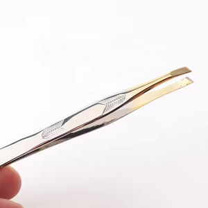 Eyelash Special Hair Extraction Nail Special Eyebrow <b>Trimming</b> Beauty Makeup Portable Beard <b>Clip</b> Tweezers Slanted - Product Image 2