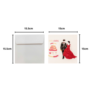 Mr Mrs Wedding Couple Quilled <b>Paper</b> Wedding Couple Card Love Theme <b>Handmade</b> 3D Greeting Card for Wedding Greeting Card - Product Image 2