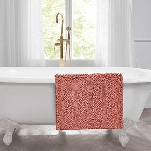 Tapis de salle de bain en microfibre chenille à motif uni, modernes, antidérapants, en PVC, lavables, doux, shaggy, absorbants - Product Image 1