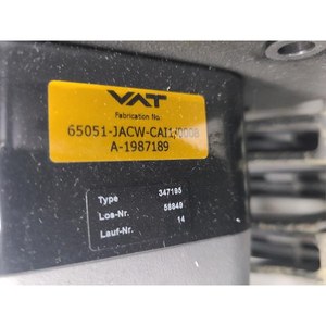 Pièces d'équipement semi-conducteur d'occasion VAT 65051 65051-JACW-CAI1, état actuel - Product Image 1