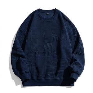 เสื้อสเวตเชิ้ตผู้ชาย คอโอ ผ้าฝ้าย 100% ลายแจ็คการ์ด ทรงหลวม สวมใส่สบาย สไตล์ลำลอง/สปอร์ต เหมาะสำหรับฤดูใบไม้ร่วง ใส่เที่ยวเล่นกลางแจ้งหรือใส่เดินเล่นในเมือง - Product Image 3