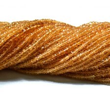 Citrino natural de Brasil, corte a máquina, 1 hilo de cuentas de piedras preciosas para la elaboración de joyería fina. - Product Image 3