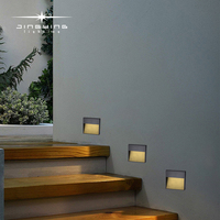 Lumière d'angle extérieure moderne en aluminium encastrée étanche Lampe murale d'escalier Luminaire LED commercial pour marches