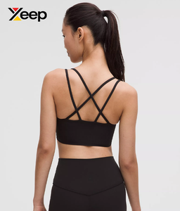 เสื้อชั้นในกีฬาโยคะคุณภาพสูงสำหรับผู้หญิง XEEP รุ่น XC-SB-157 แบบเรียบง่าย ระบายอากาศได้ดี สายปรับได้ แผ่นรองถอดออกได้ รองรับได้ดี - Product Image 2