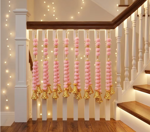 Traditional <b>Pink</b> Nonwoven Felt Tassel Hanging <b>Decor</b> for Chinese New Year Indoor Entryway <b>Home</b> Decoration - Product Image 6