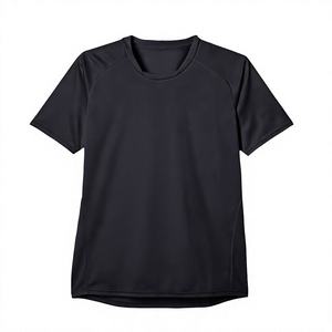 Camiseta de Manga Corta para Hombre, Corte Regular, Color Sólido, Cuello Redondo, Informal, Tejido de Punto, Secado Rápido, 100% Poliéster, Amarillo - Product Image 6
