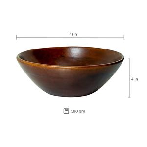 Bol à salade en bois naturel fait à la main de haute qualité, grand et unique pour le brunch ou l'ensemble de bols en bois jetables - Product Image 1