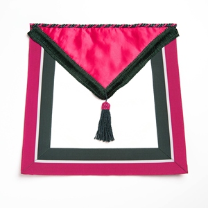 Tablier de régalia maçonnique Royal Order Scotland en toile avec broderie dorée et attaches auto-agrippantes, badges de mode personnalisés haut de gamme pour loge maçonnique - Product Image 5