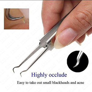 Outil de suppression des points noirs et de l'acné en acier inoxydable argenté OEM, 1 pièce avec fonction lumineuse pour le soin de la peau du visage - Product Image 5