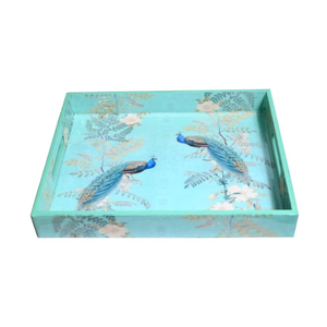 Bandeja de Almacenamiento Decorativa Rectangular de Diseño Tradicional, Bandeja de Servicio de Madera con Asa, Bandeja de Madera MDF, Más Vendida - Product Image 4