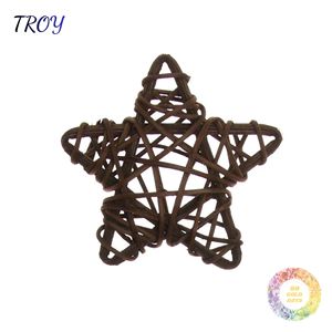 Ornement étoile en rotin fait main, décoration suspendue tressée naturelle pour un style rustique, présentations saisonnières et projets d'artisanat - Product Image 2