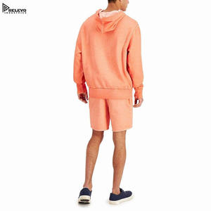 Ensemble d'été sans manches 100 % coton à col ras du cou pour homme - Style formel, tissu tricoté 280 g/m² respirant, short - Product Image 2