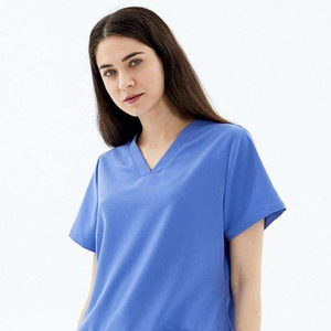 Ensemble de tenues médicales extensibles pour femmes, col en V, uniforme d'infirmière, vêtements de travail pour hôpital, clinique, dentisterie, pantalon de jogging, personnalisable avec logo - Product Image 2