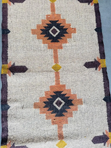 Rustic Boho Colorful Handwoven Wool Jute <b>Runner</b> <b>Rug</b> Southwestern Geometric Tribal Kilim <b>Hallway</b> Custom Size Floor Carpet - Product Image 2