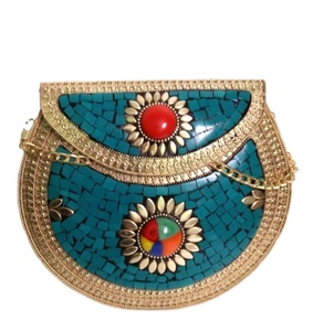 Firoja Diseño indio de moda de monederos de trabajo de mosaico Bolsos de embrague de metal por Rawat Handicrafts - Product Image 1