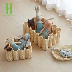 BEST SELLER Eco-Friendly Natural Rattan Modern <b>Stackable</b> Picnic & Home Use Storage <b>Basket</b> Made in Vietnam - Product Image 4