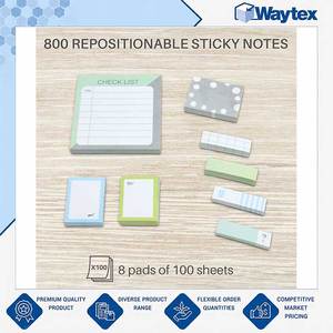 Bloc de Notas Reposicionables de Primera Calidad en Caja de Regalo, 800 Hojas (8 x 100 Blocs) con Diseño Pastel Disponible para la Venta - Product Image 4