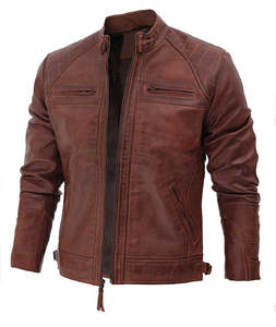 Chaqueta de cuero de diseño de moda para hombre, nueva llegada, chaquetas de cuero para hombre, chaqueta de cuero vacuno de primera calidad - Product Image 2