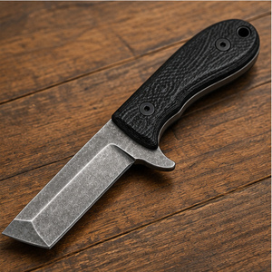 Cuchillo de Acero al Carbono Tipo Bull Cutter, Hecho a Mano, Hoja Fija de Alta Resistencia, Construcción Duradera de Acero al Carbono, Filo de Corte Afilado, Cómodo - Product Image 1