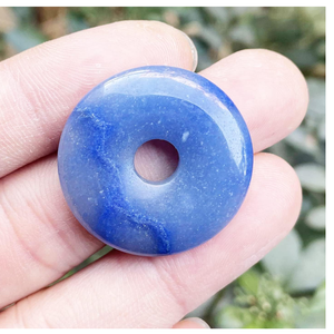 Donuts en cristal naturel, donuts en pierre de cristal d'aventurine bleue, pierres précieuses, pierres de cristal Reiki, donuts de guérison, agate, vente en gros - Product Image 4