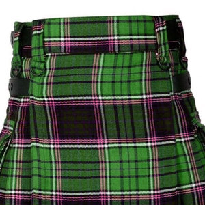 Kilt tartán para hombre, estilo clásico, tela de lana, construcción duradera, ajuste regulable, ropa tradicional escocesa. - Product Image 6