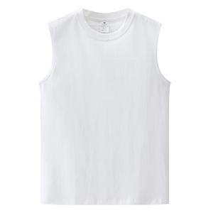 Débardeur Homme 2026 Populaire en Pur Coton Sans Manches Col Rond Coupe Ample Couleur Unie pour Fitness et Sport d'Été - Product Image 1