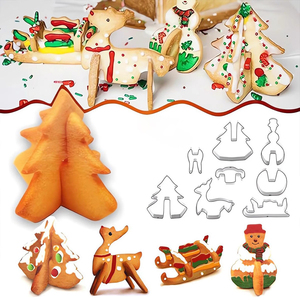 Different Shape Biscuits <b>Cookie</b> Cutter for Christmas New Year Party Restaurant Home Kitchen Baking Tools Biscuit <b>Cookie</b> Cutter - Product Image 4