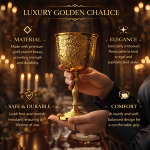Handmade Solid Brass Goblet | Vintage Royal Decorative Chalice | Elegant Medieval Style Table Decor <b>Cup</b> <b>for</b> Home & Gifting Use - Product Image 5
