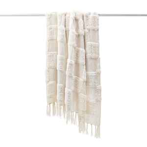 Manta de Algodón Hecha a Mano Estilo Boho con Borlas |   Manta Decorativa para Sofá |   Manta Ligera Tejida - Product Image 6