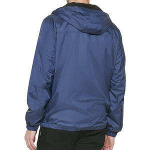 Veste coupe-vent marine personnalisée avec logo, imperméable, à capuche, légère, pour homme, vêtements de sport d'extérieur, vente en gros, veste d'entraînement - Product Image 3