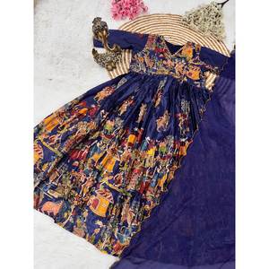 Belle fête porter haut-bas et Dupatta ensemble taille XL look élégant - Product Image 2