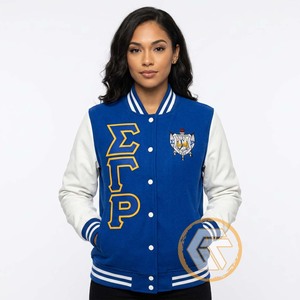 Veste universitaire personnalisée en laine brodée Sigma Gamma Rho, respirante, 100 % imperméable pour l'hiver - Product Image 2