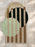 Tapis moderne de haute qualité, tissé à la main, en mélange de laine, rembourré, écologique, antidérapant, adapté aux animaux domestiques, lavable, abstrait