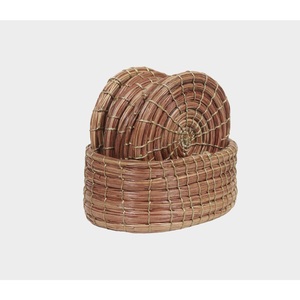 Lot de 6 dessous-de-plat ronds artisanaux en rotin tressé pour la décoration de table – Vente en gros - Product Image 3