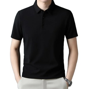 Polo décontracté en tricot de coton pour hommes, printemps et été, T-shirt à revers décontracté à la mode, T-shirt simple et de grande taille pour hommes - Product Image 3