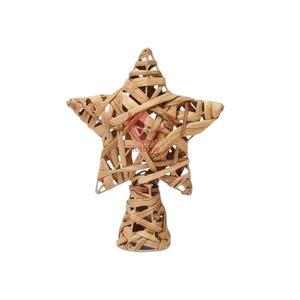 Adorno de estrella de jacinto de agua tejido hecho a mano para el árbol de Navidad superior Exhibición festiva interior y exterior Venta de Navidad - Product Image 3