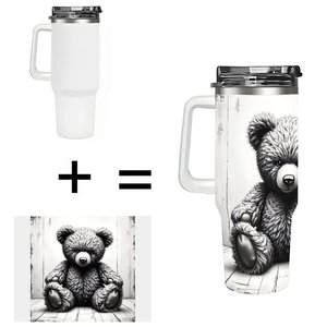 Gobelet isotherme personnalisé de 40 oz pour les clients des cabinets d'avocats, en acier inoxydable, avec motif d'ours - Product Image 1