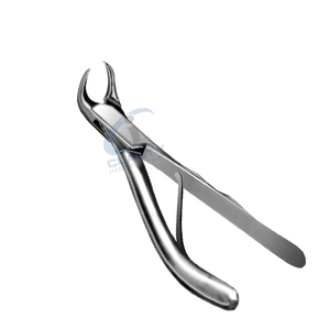 Pinzas de Extracción Dental de Acero Inoxidable con Empuñadura Moleteada, Instrumento Quirúrgico Manual Clase I, Plateado - Product Image 5