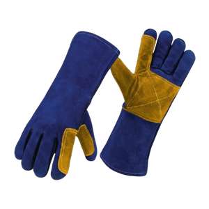 ถุงมือหนังวัวแท้สำหรับผู้ชาย ป้องกันการสั่นสะเทือน ทนความร้อน พร้อมข้อมือเสริมความปลอดภัย ป้องกันไฟ ป้องกันการเชื่อมโลหะ - Product Image 4