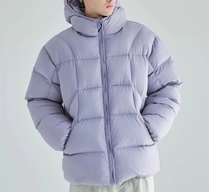 Custom Men's Winter Puffer <b>Coat</b> <b>Stand</b> Windproof Breathable Outdoor AutumnWinter Jacket Zipper Closure Waterproof Canvas Fabric - Product Image 5