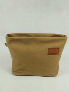 Custom Reusable Canvas <b>Zipper</b> Pouch <b>Bag</b> for Cosmetics Makeup Toiletries Travel <b>Storage</b> Organizer with Gusset - Product Image 1