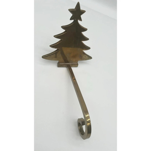 New Arrival Elegant Christmas Decorations Custom Stainless Steel Tree Shape <b>Stocking</b> <b>Holder</b> Eco Friendly Reusable 5'' Inch Tree - Product Image 1