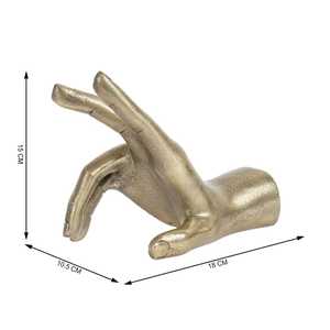 Sujetalibros Decorativos en Forma de Mano de Metal Dorado Personalizados, Soporte Escultural para Estantes de Hogar, Oficina, Biblioteca, Navidad - Product Image 2