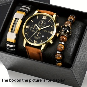 6247 3pcs/set Men's Casual Analog Watches and Bracelets Fashion Man Watch Set <b>Gift</b> - Product Image 3