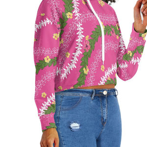 Haut à capuche court respirant et décontracté pour femme, coupe oversize, grande taille, design hiver, personnalisable - Product Image 4