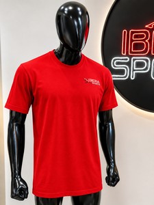 T-shirt rouge à col rond de qualité supérieure IBERIA en gros |   T-shirt décontracté à manches courtes |   Vêtements en gros avec logo personnalisé OEM - Product Image 5